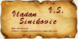 Vladan Šiniković vizit kartica